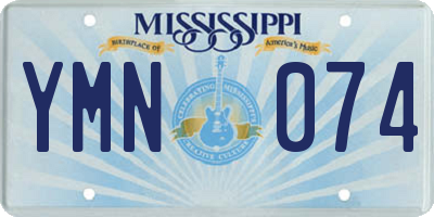 MS license plate YMN074