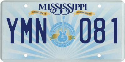 MS license plate YMN081