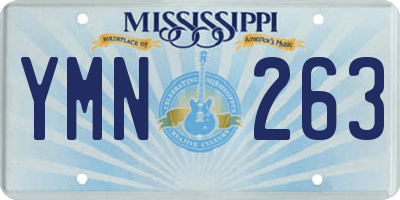 MS license plate YMN263