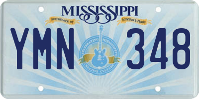 MS license plate YMN348