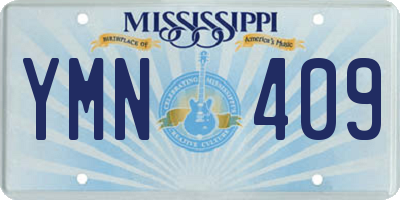 MS license plate YMN409