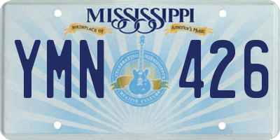 MS license plate YMN426
