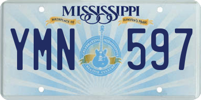 MS license plate YMN597