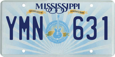 MS license plate YMN631