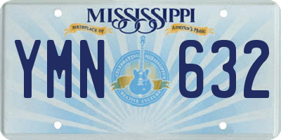 MS license plate YMN632