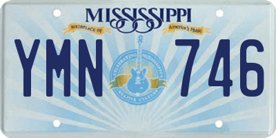 MS license plate YMN746