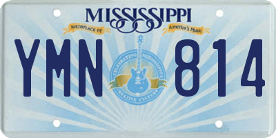 MS license plate YMN814