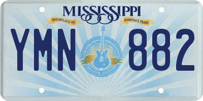 MS license plate YMN882