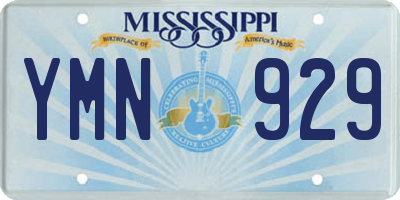 MS license plate YMN929