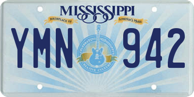 MS license plate YMN942