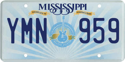 MS license plate YMN959