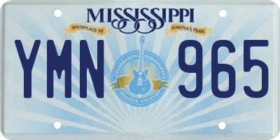 MS license plate YMN965