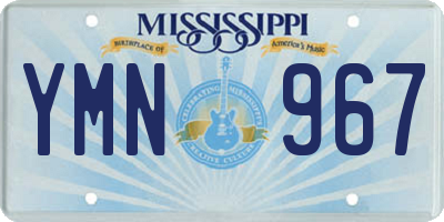 MS license plate YMN967