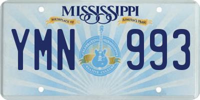 MS license plate YMN993
