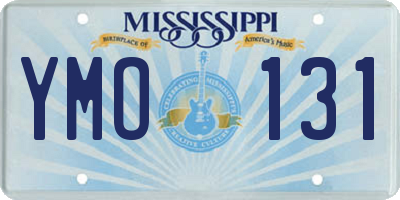 MS license plate YMO131