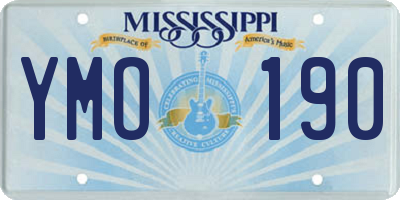 MS license plate YMO190