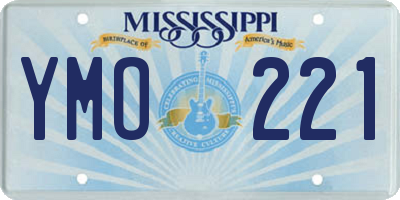 MS license plate YMO221