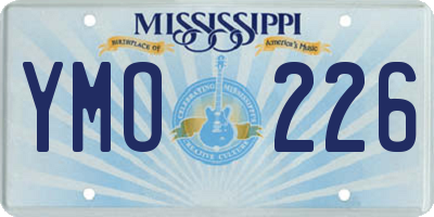 MS license plate YMO226