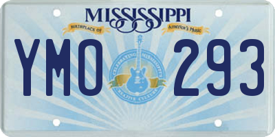 MS license plate YMO293