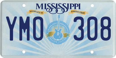 MS license plate YMO308
