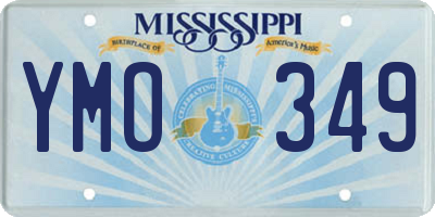 MS license plate YMO349