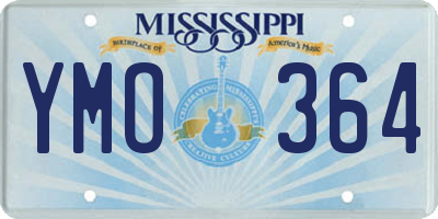 MS license plate YMO364