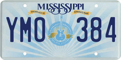 MS license plate YMO384