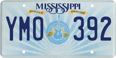 MS license plate YMO392