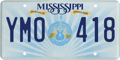MS license plate YMO418
