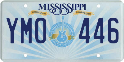 MS license plate YMO446
