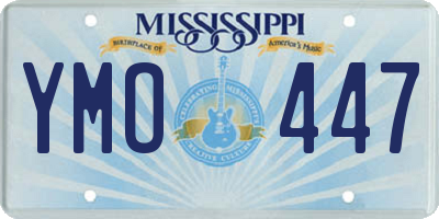 MS license plate YMO447