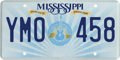 MS license plate YMO458