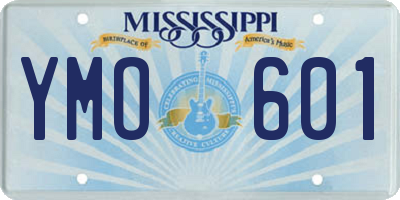 MS license plate YMO601