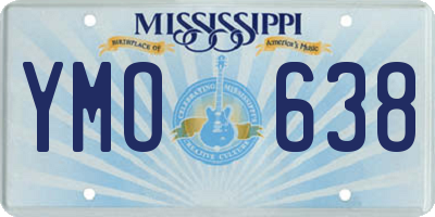 MS license plate YMO638