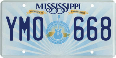 MS license plate YMO668