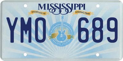MS license plate YMO689