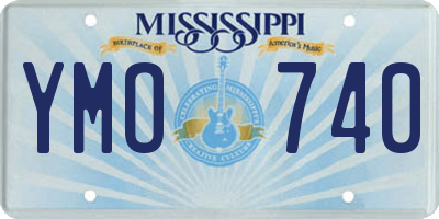 MS license plate YMO740