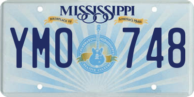 MS license plate YMO748