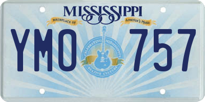 MS license plate YMO757