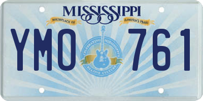 MS license plate YMO761
