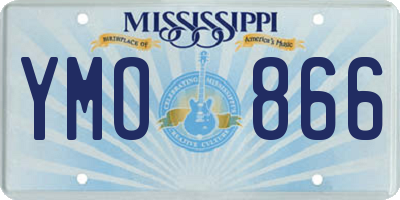 MS license plate YMO866