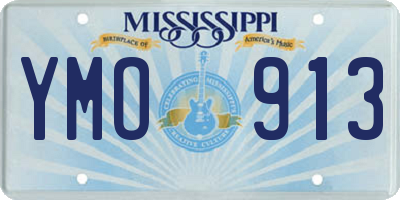 MS license plate YMO913