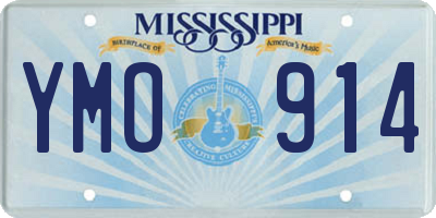 MS license plate YMO914