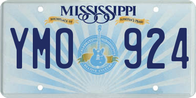 MS license plate YMO924