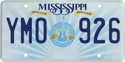 MS license plate YMO926