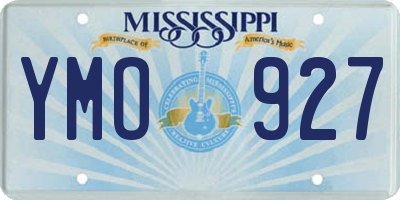 MS license plate YMO927