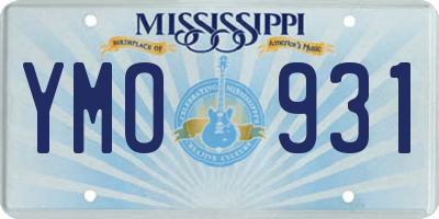 MS license plate YMO931