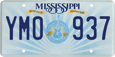 MS license plate YMO937