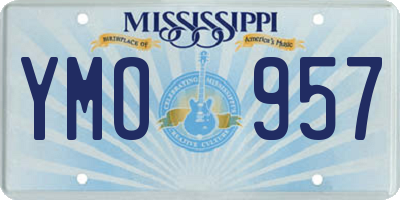 MS license plate YMO957