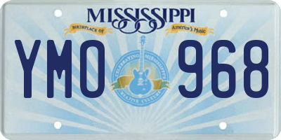 MS license plate YMO968